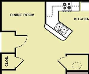 Greens of Merrill Creek 1 bedroom 1 bathroom floor plan Greens of Merrill Creek 1 bedroom 1 bathroom floor plan